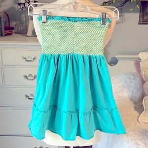 Strapless Cover Up  Dress Ruffle Hem